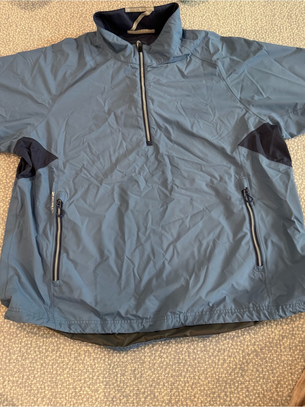 Like new Men's Quarter-Zip Windbreaker Jacket - Slate Blue